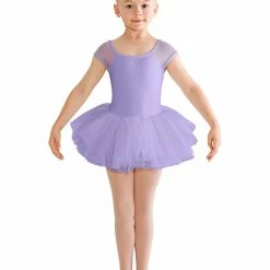 Bloch Mesh Back Cap Sleeve Tutu Dress (Lilac) Dance Boutique