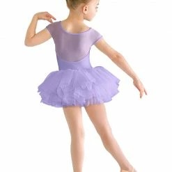 Bloch Mesh Back Cap Sleeve Tutu Dress (Lilac) Dance Boutique