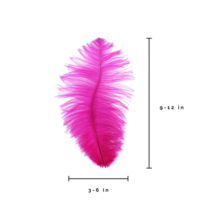 Zucker Ostrich Feather (Shocking Pink) Embellishments 8 Zucker Ostrich Feather (Shocking Pink) Embellishments