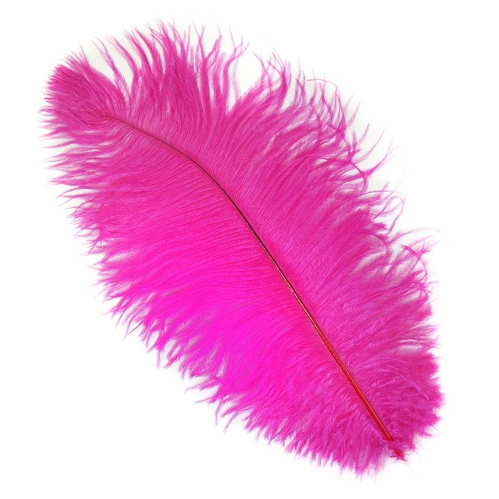 Zucker Ostrich Feather (Shocking Pink) Embellishments 3 Zucker Ostrich Feather (Shocking Pink) Embellishments