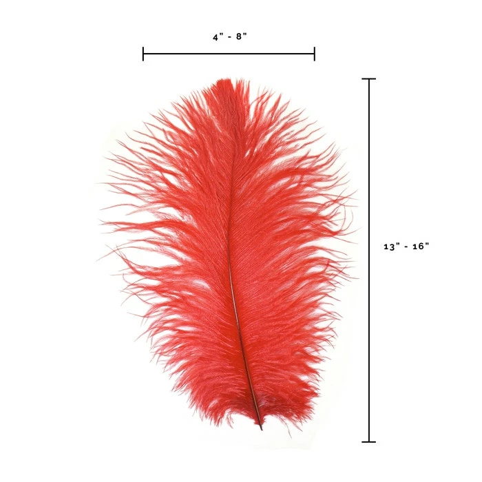 Zucker Ostrich Feather (Red) Embellishments 11 Zucker Ostrich Feather (Red) Embellishments
