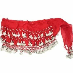 Apple Accessories Costuming Separates Belly Dance Silver Coin Hip Scarf